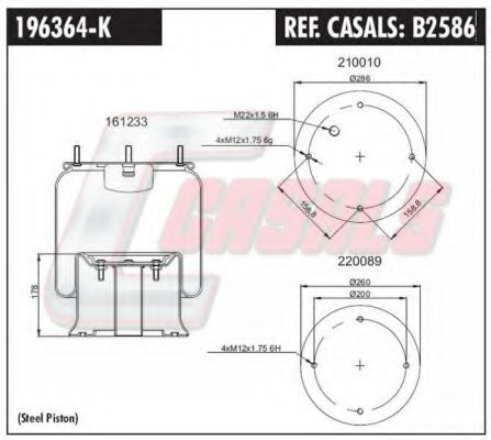Кожух пневматической рессоры FA1 196364