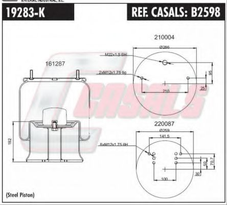 Кожух пневматической рессоры CASALS B2598