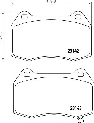 Комплект тормозных колодок, дисковый тормоз HELLA PAGID 8DB 355 010-681