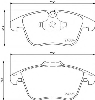 Комплект тормозных колодок, дисковый тормоз HELLA PAGID 8DB 355 013-731