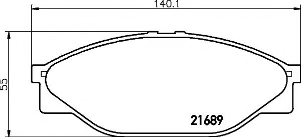 Комплект тормозных колодок, дисковый тормоз HELLA PAGID 8DB 355 016-411