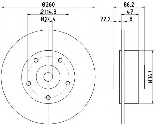 Тормозной диск HELLA PAGID 8DD 355 120-101