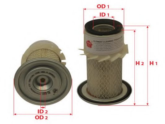 Воздушный фильтр SAKURA  Automotive AS-8801