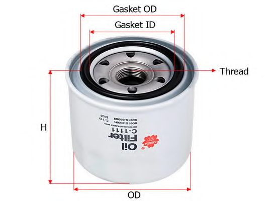 Масляный фильтр SAKURA  Automotive C-1111