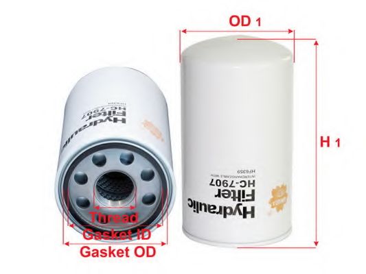 Фильтр, Гидравлическая система привода рабочего оборудования SAKURA  Automotive HC-7907