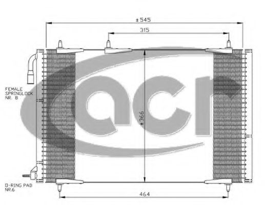 Конденсатор, кондиционер ACR 300097