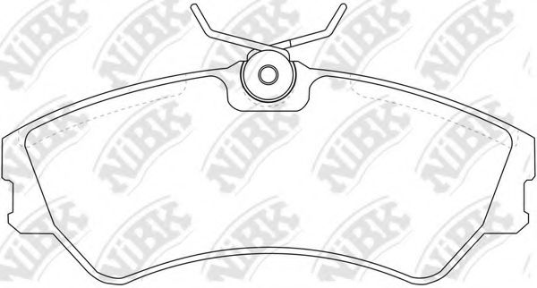Комплект тормозных колодок, дисковый тормоз NiBK PN0266