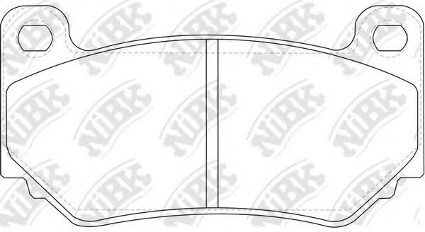 Комплект тормозных колодок, дисковый тормоз NiBK PN0360