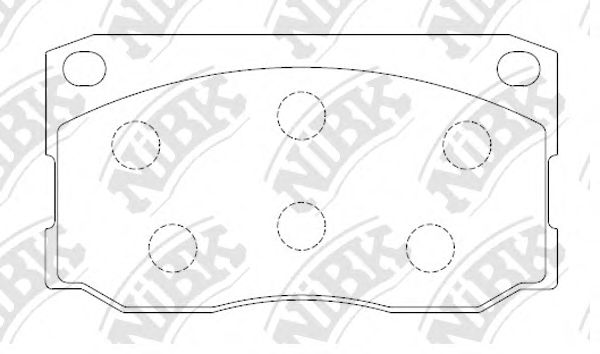 Комплект тормозных колодок, дисковый тормоз NiBK PN0417