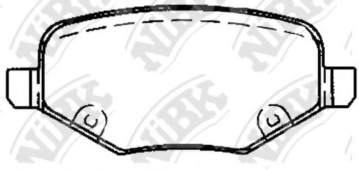 Комплект тормозных колодок, дисковый тормоз NiBK PN53001