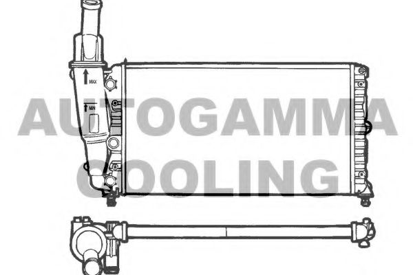 Радиатор, охлаждение двигателя AUTOGAMMA 100292