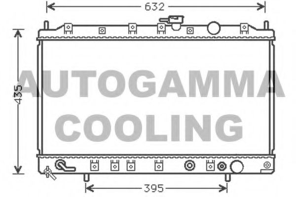 Радиатор, охлаждение двигателя AUTOGAMMA 104857