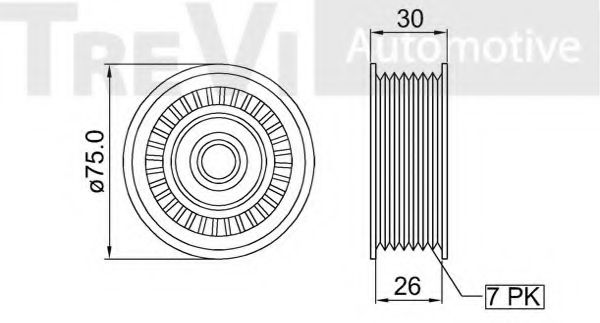 Паразитный / ведущий ролик, поликлиновой ремень RUVILLE 55613