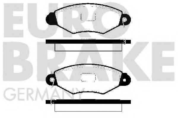 Комплект тормозных колодок, дисковый тормоз EUROBRAKE 5502223938