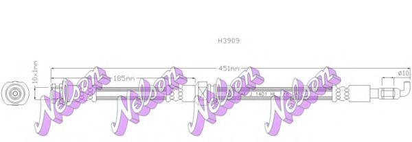 Тормозной шланг Brovex-Nelson H3909