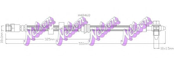 Тормозной шланг Brovex-Nelson H4846Q