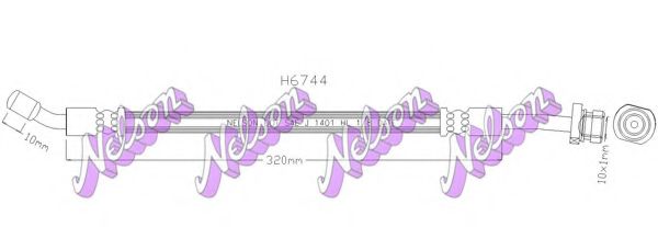 Тормозной шланг Brovex-Nelson H6744