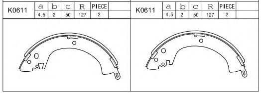 Комплект тормозных колодок ASIMCO K0611