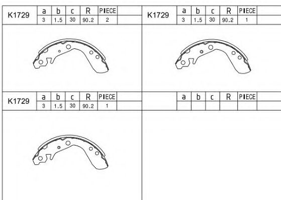Комплект тормозных колодок ASIMCO K1729