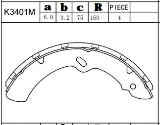 Комплект тормозных колодок ASIMCO K3401M