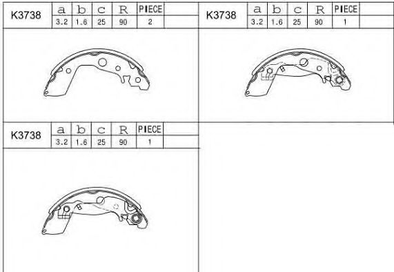 Комплект тормозных колодок FBK K3434