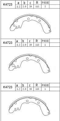 Комплект тормозных колодок ASIMCO K4723