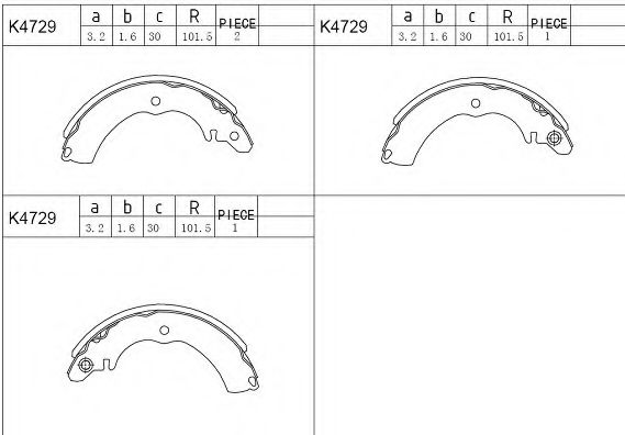 Комплект тормозных колодок ASIMCO K4729