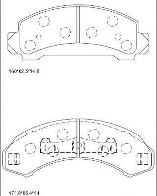 Комплект тормозных колодок, дисковый тормоз ASIMCO KD6305