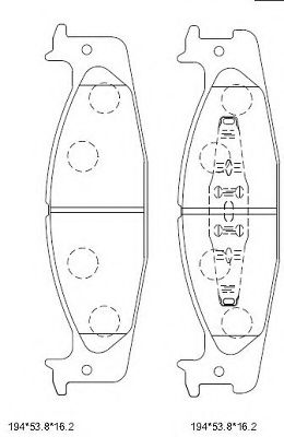 Комплект тормозных колодок, дисковый тормоз ASIMCO KD6315
