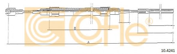 Трос, стояночная тормозная система COFLE 10.4241