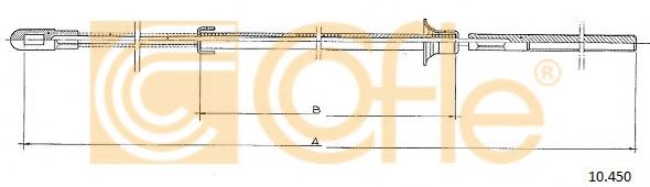 Трос, стояночная тормозная система COFLE 10.450