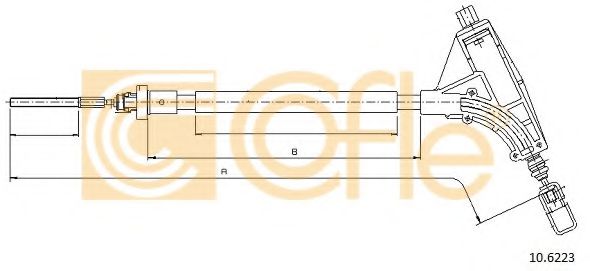 Трос, стояночная тормозная система COFLE 10.6223