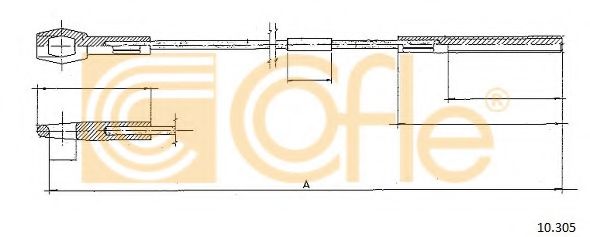 Трос, управление сцеплением COFLE 10305