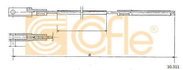 Трос, управление сцеплением COFLE 10311