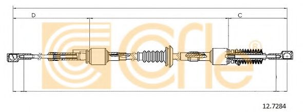 Трос, ступенчатая коробка передач COFLE 12.7284