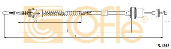 Трос, управление сцеплением COFLE 15.1343