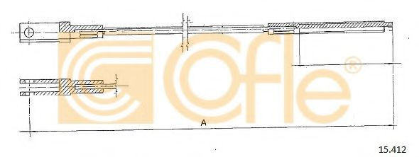 Трос, управление сцеплением COFLE 15412
