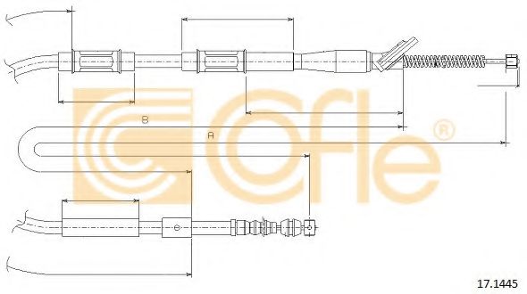 Трос, стояночная тормозная система COFLE 17.1445