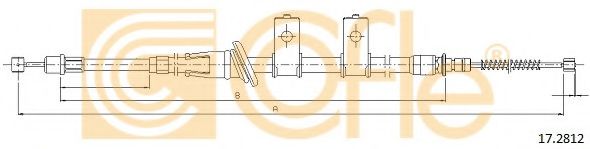 Трос, стояночная тормозная система COFLE 172812