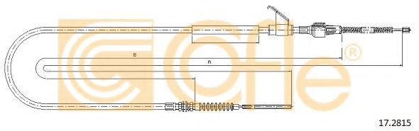 Трос, стояночная тормозная система COFLE 172815