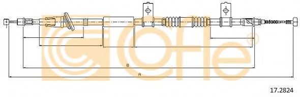 Трос, стояночная тормозная система COFLE 172824