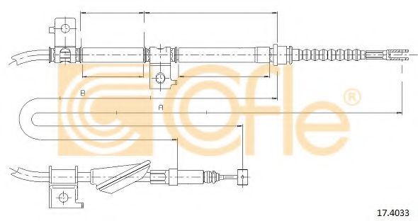 Трос, стояночная тормозная система MALÒ 21448