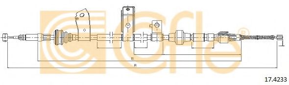 Трос, стояночная тормозная система COFLE 17.4233