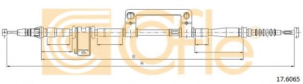 Трос, стояночная тормозная система COFLE 17.6065