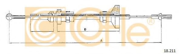 Трос, управление сцеплением COFLE 18211