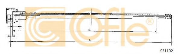 Тросик спидометра COFLE S31102