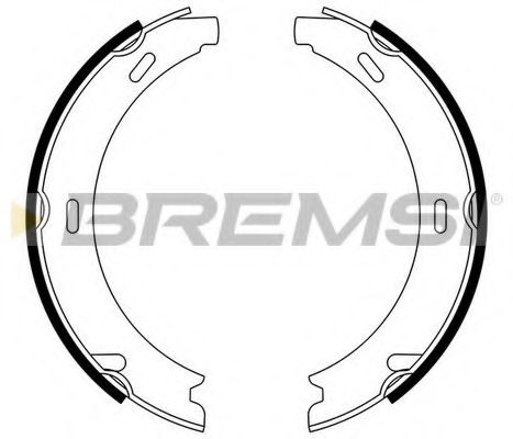 Комплект тормозных колодок, стояночная тормозная система BREMSI GF0302