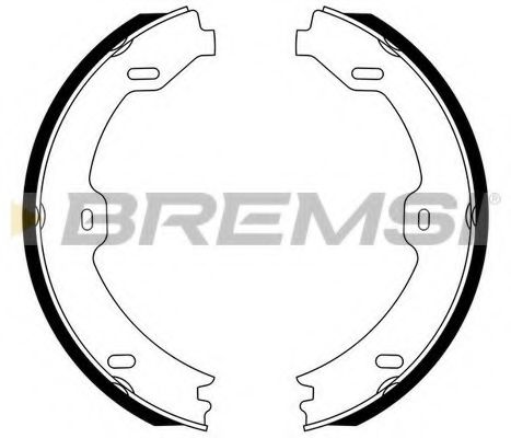 Комплект тормозных колодок, стояночная тормозная система BREMSI GF0312