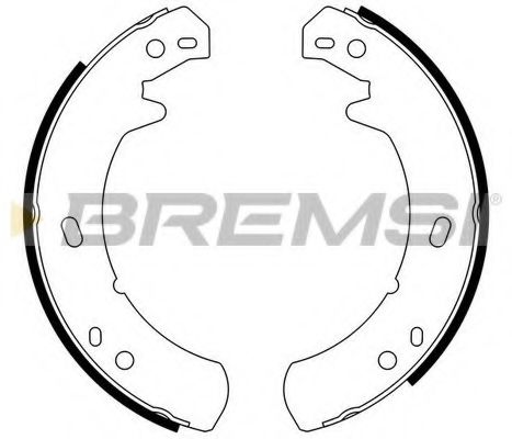 Комплект тормозных колодок, стояночная тормозная система BREMSI GF0439