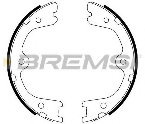 Комплект тормозных колодок, стояночная тормозная система BREMSI GF0872